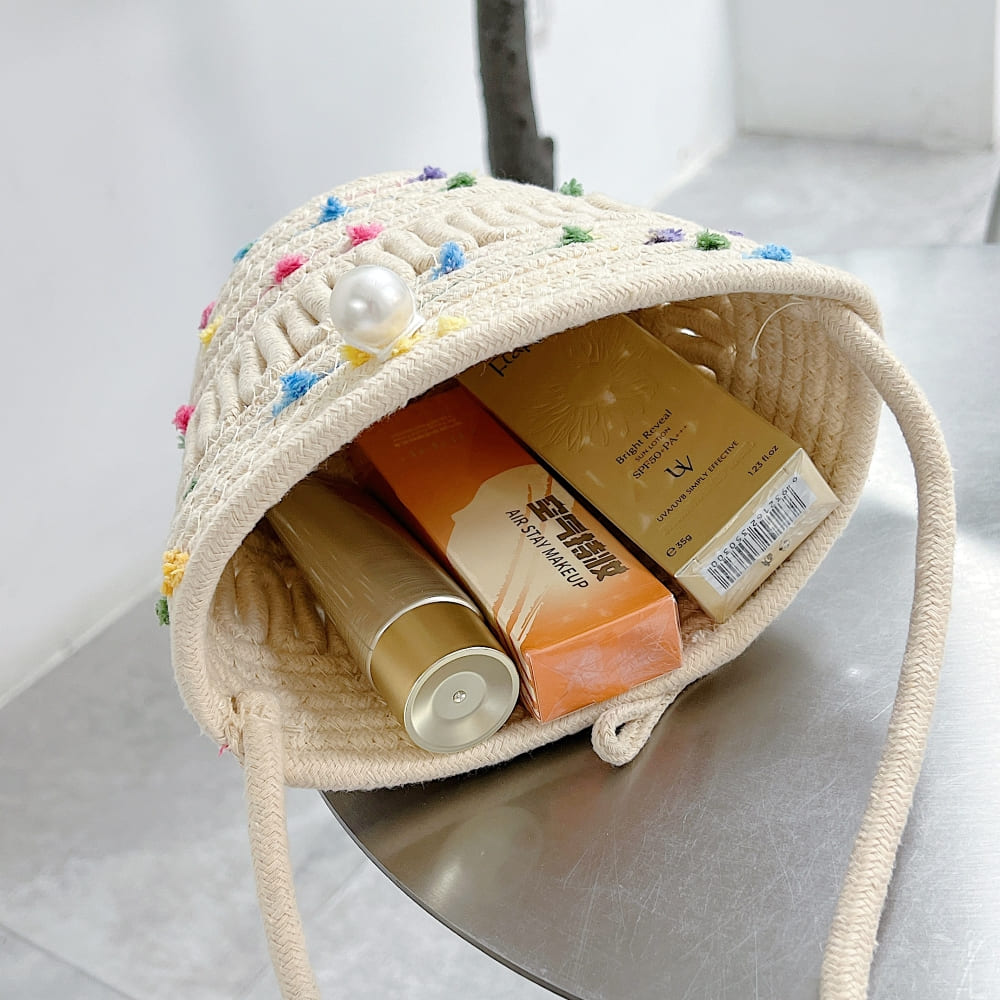 Weave Nest Ribbon Everyday Sling Bag