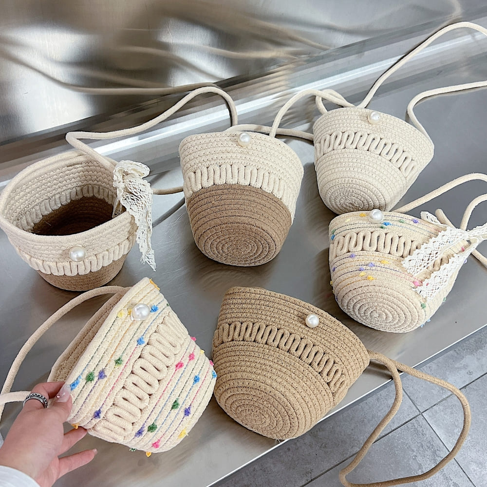 Weave Nest Ribbon Everyday Sling Bag